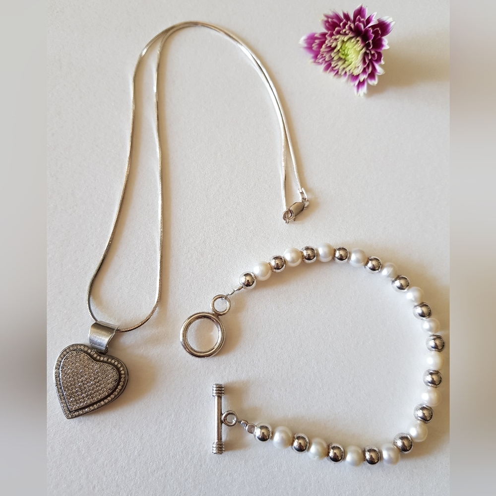 Silpada Bracelet & 925 silver necklace
